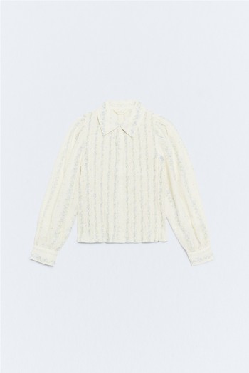 camisa estampado harriet ese o ese fruncido