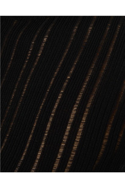 Jersey de mujer escote redondo mujer negro.