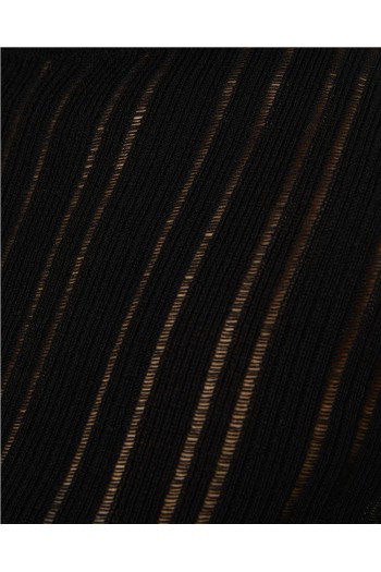 Jersey de mujer escote redondo mujer negro.