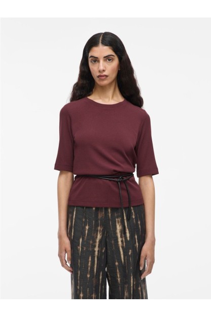 camiseta rouhelena color berenjena marron vila