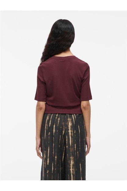 camiseta rouhelena color berenjena marron vila 2