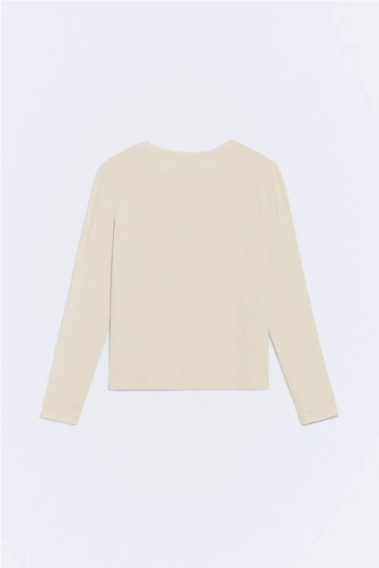 camiseta ese o ese prime lana color beige avena