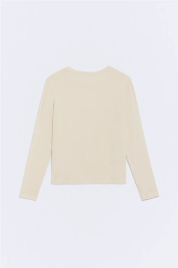 camiseta ese o ese prime lana color beige avena