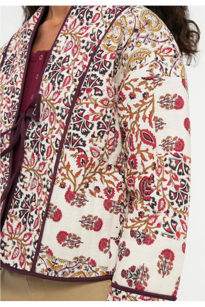 Chaqueta acolchada flores VILA