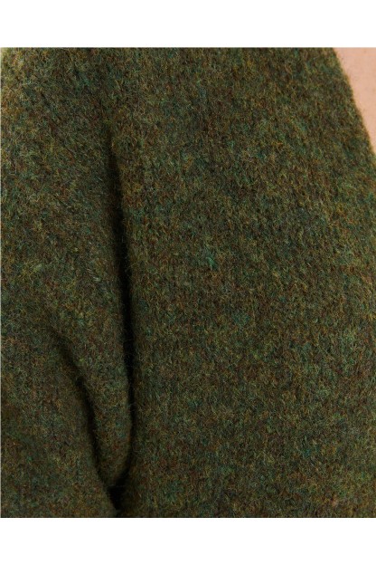 chaqueta larga de punto verde mujer systemaction