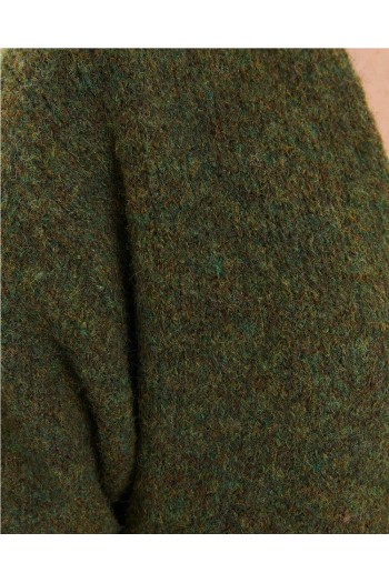 chaqueta larga de punto verde mujer systemaction