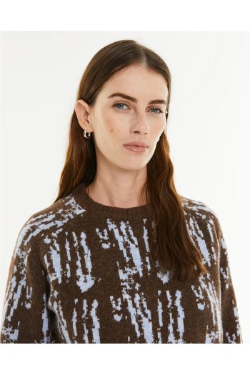 jersey jacquard mujer escote redondo systemaction