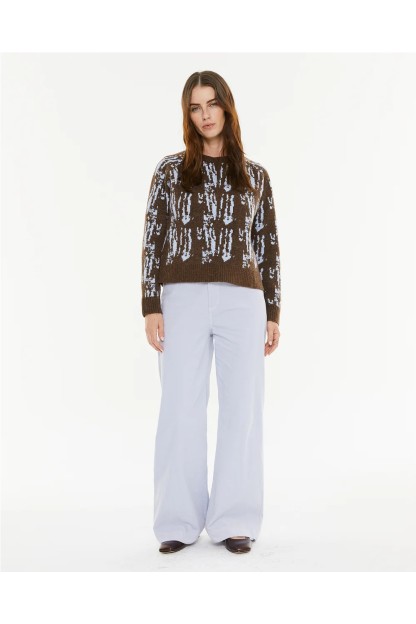 jersey jacquard mujer escote redondo systemaction