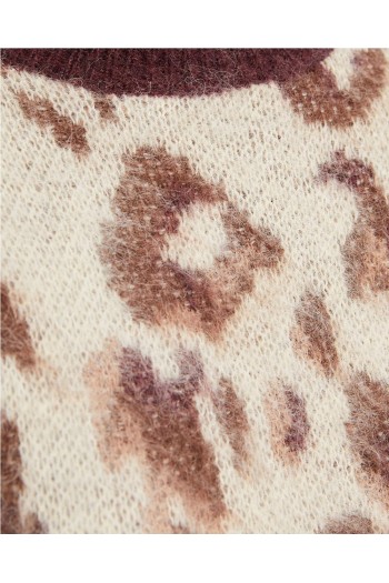 jersey jacquard animal print beige y grantate system action