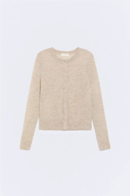 set chaqueta cardigan ese o ese de lana de alpaca mujer con pañuelo tr