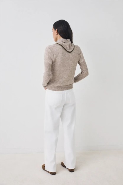 set chaqueta cardigan ese o ese de lana de alpaca mujer con pañuelo tr