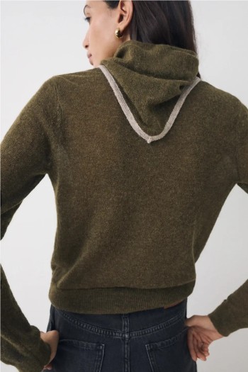 set chaqueta cardigan ese o ese de lana de alpaca mujer con pañuelo tr