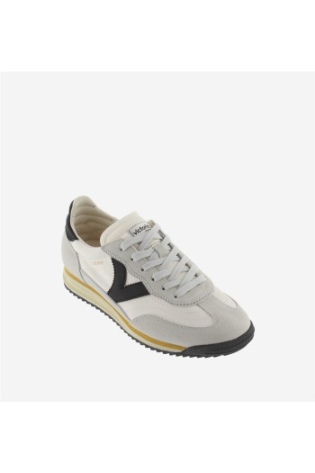 Sneaker saturno nylon y serraje en blanco Victoria Shoes