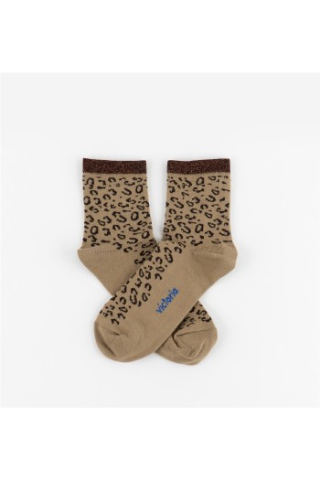 Calcetin algodon mujer leopardo Victoria