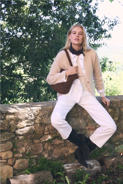 chaqueta alpine ese o ese color avena con punto efecto pelo