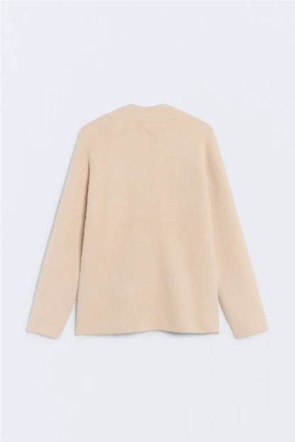 chaqueta alpine ese o ese color avena con punto efecto pelo