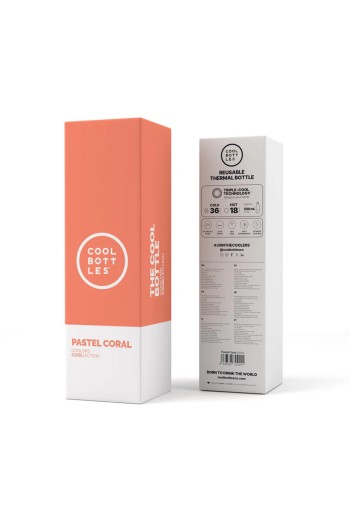 botella acero inoxidable cool bottles pastel coral